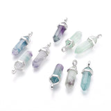 Fluorite Double Point Pendant - Free Chain - Protection, Cleansing and Intuition