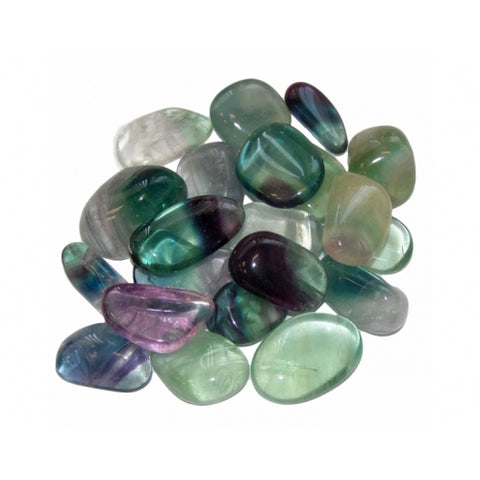Rainbow Fluorite Tumbled Stone (A Grade) - Focus, Protection and Grounding