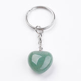 Green Aventurine Crystal Gemstone Key Chain - Comfort, Luck and Love
