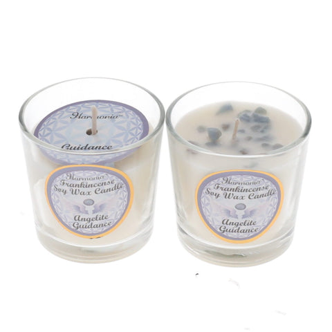 GUIDANCE Crystal Scented Votive Candle - Angelite and Frankincense