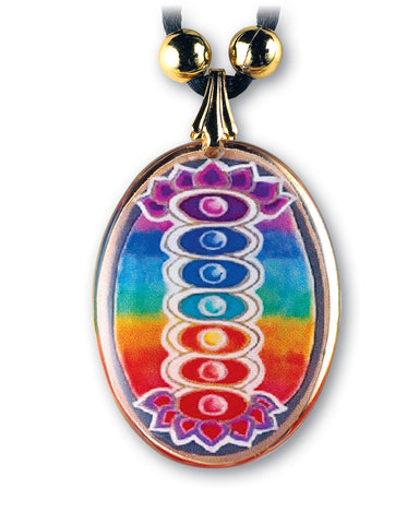 Rainbow Chakra Pendant - Handcrafted - each piece unique