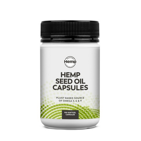 Hemp Seed Oil Capsules - Immune support - 100 Soft Gel Capsules
