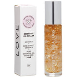 LOVE - Rose Quartz  Pure Essential Oil Roller Bottle 10ml - infused with 24k Gold