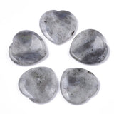 Labradorite Heart Shaped Thumb Worry Stone 40mm - Strength, Transformation and Intuition - Healing Crystal - Gift Idea