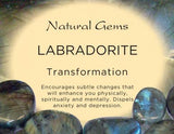 Labradorite Tumbled Stone (Brazil) MEDIUM - Transformation, Anxiety, Depression and Protection - Crystal Healing