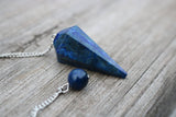 Lapis Lazuli Faceted Pendulum - Stress • Communication • Inner Power • Intuition