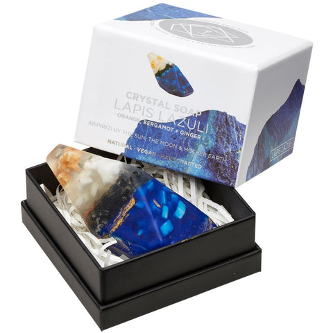 LAPIS LAZULI Crystal Inspired Soap - Gift Boxed - Orange, Bergamot and Ginger