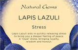 Lapis Lazuli Tumbled Stone MEDIUM - Stress, Communication, Intuition and Inner Power