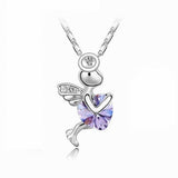Swarovski Crystal Elements Necklace - Maisie Angel Fairy - Various Colours - Gift Idea