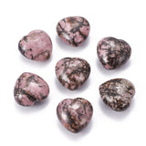Rhodonite Puff Heart 25mm - Love of Self/Others, Vitality and Support - Healing Crystal - Gift Idea