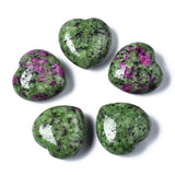 Ruby in Zoisite Heart 30mm -  Happiness, Joy, Self Confidence and Self Love  - Crystal Healing