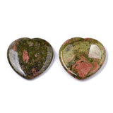 Unakite Heart Shaped Thumb Worry Stone 40mm - Balance, Release and Spiritual Insight - Healing Crystal - Gift Idea