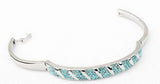 New PAVE Crystal Bangle Bracelet - White Gold Plate - made with Swarovski Crystal Elements - Christmas Gift idea