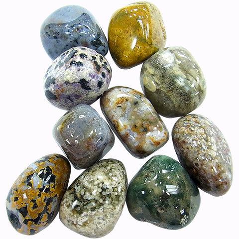 Ocean Jasper (MEDIUM) Tumbled Stone - Happiness, Healing and Protecting - Crystal Healing