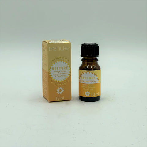 RESTORE Pure Essential Oil Blend 10 ml - Orange, Lemon, Lavender, Rosemary and Ylang Ylang - RENU Aromatherapy