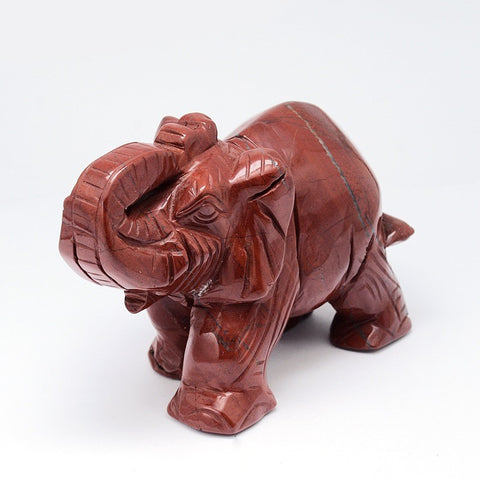 Red Jasper Elephant Carving Medium 60mm - Energy, Protection and Healing - Crystal Healing - Gift Idea