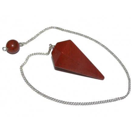 Red Jasper Faceted Pendulum - Energy • Protection • Healing • Grounding