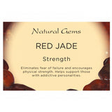 Red Jade Tumbled Stone -  Strength, Luck, Prosperity and Finances