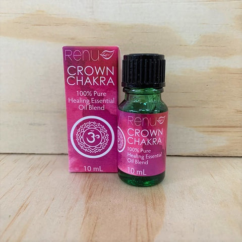 Renu Crown Chakra Essential Oil Blend with 100% Pure Essential Oils of Howood, Lemon, Lavender, Lime and Frankincense.