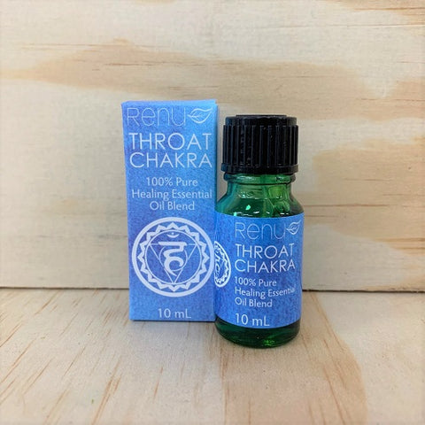 Renu Throat Chakra Essential Oil Blend with 100% Pure Essential Oils of Orange, Cedarwood, Sandalwood and Frankincense.