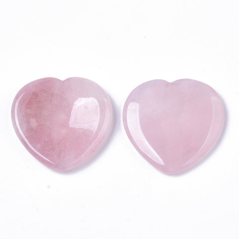 Rose Quartz Heart Shaped Thumb Worry Stone 40mm - Love, Friendship and Partnership - Healing Crystal - Gift Idea