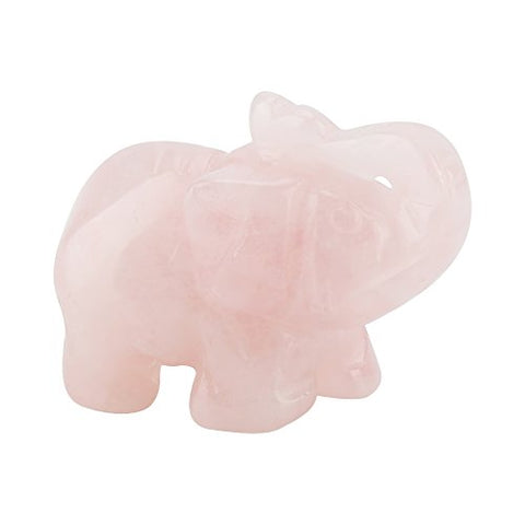 Rose Quartz Elephant Small- Love, Friendship and Partnership - Gift Idea - Crystal Healing - Gift Idea