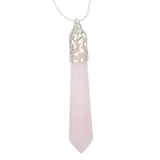 Rose Quartz Point Pendants - Free Chain - Love, Friendship and Partnership - Crystal Healing - Valentines Day Gift Idea