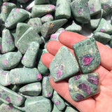 Ruby in Fuschite Tumbled Stone MEDIUM - Protection, Spiritual Communication and Detoxification- Crystal Healing - Gift Idea