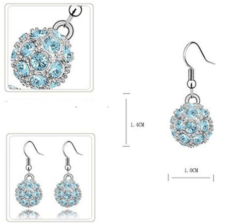 Swarovski crystal online ball earrings