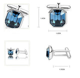 Swarovski Austrian Crystal Elements Cuff Links - Business Wear - Formal Wear - School Formals - Father's Day Gift Idea
