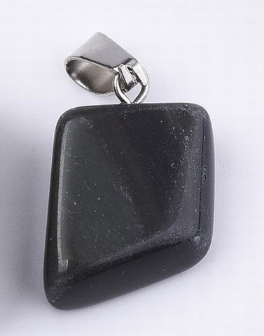 Black Obsidian - Small Free Form Tumbled Stone Necklace