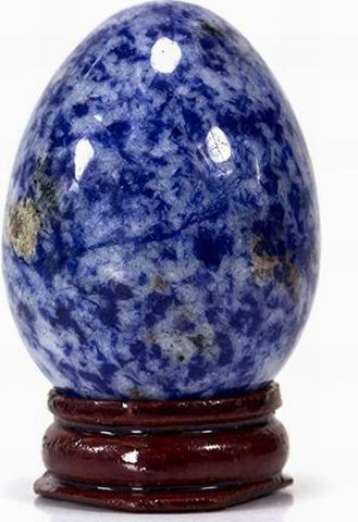 Sodalite Crystal Gemstone Egg 50mm- Intuition, Focuses Energy and Guidance - Crystal Healing - Easter Gift Idea