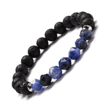 Geometric Crystal, Gemstone and Lava Stone Aromatherapy Essential Oil Diffuser Bracelets - Mother’s Day Gift Idea
