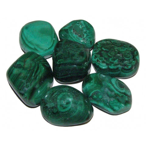 Malachite (South Africa) Large Tumbled Stone - A Grade - New Leaf, Leadership, Creativity and Confidence