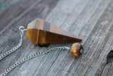 Tiger Eye Faceted Pendulum - Balance • Willpower • Courage • Clear Thinking