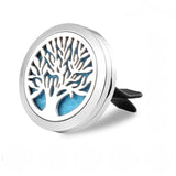 Tree of Life Aromatherapy Essential Oil Car Diffuser - Silver 30mm - Mothers Day Gift Idea