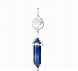 Tree of Life with LAPIS LAZULI Double Terminated Point Necklace
