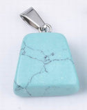 Turquoise - Small Free Form Tumbled Stone Necklace