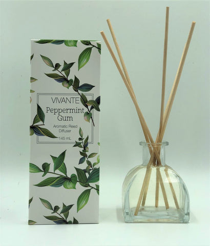 VIVANTE Australiana Peppermint Gum Aromatherapy Reed Diffuser 145ml - The Holistic Shop in Wagga Wagga