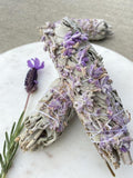 Sage Smudge Sticks with French Lavender (Medium) - Smudging - Cleansing - Protection - Sage Spirit