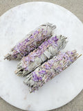 Sage Smudge Sticks with French Lavender (Medium) - Smudging - Cleansing - Protection - Sage Spirit