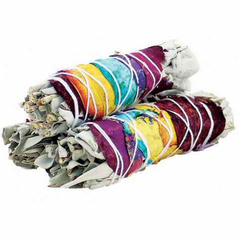 Sage Smudge Stick ROSE with Dried Flowers (Medium) - Smudging - Cleansing - Protection - Sage Spirit