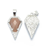 Sunstone-Faceted-Arrow-Point-Necklace-with-FREE-Chain