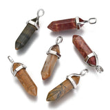 Picasso Jasper Double Point Necklace - Free Chain - Strength, Self-Discipline and Weight Loss - Crystal Healing