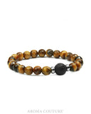 Child's Tiger's Eye and Lava Aromatherapy Diffuser Bracelet - Handcrafted - Luck, Centering and Protection