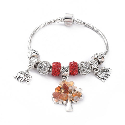 Carnelian European Inspired Charm Bracelet - The Holistic Shop