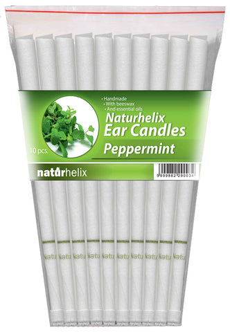 Ear Candles (Aromatherapy) Peppermint Essential Oil - 5 Pairs - Breathing Difficulties - Organic - Naturhelix Australia