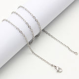 Natural Crystal Faceted Gemstone Necklace 28mm - Silver Plate - FREE Chain