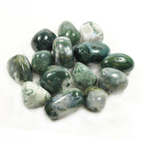 Green Moss Agate (India) Small Tumbled Stone - Self Acceptance, Stability and Grounding - Crystal Healing